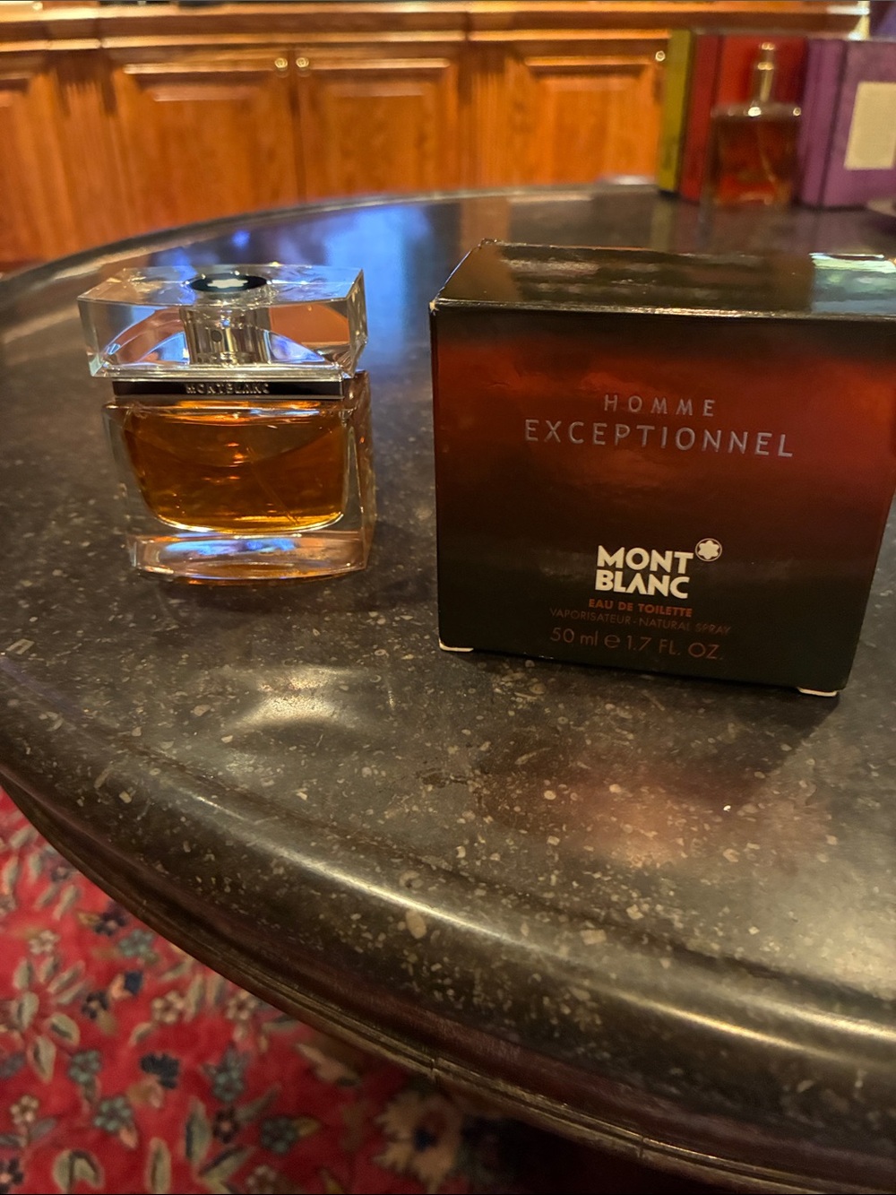 Montblanc Homme Exceptionnel Black and Amber Fragrance Bottle